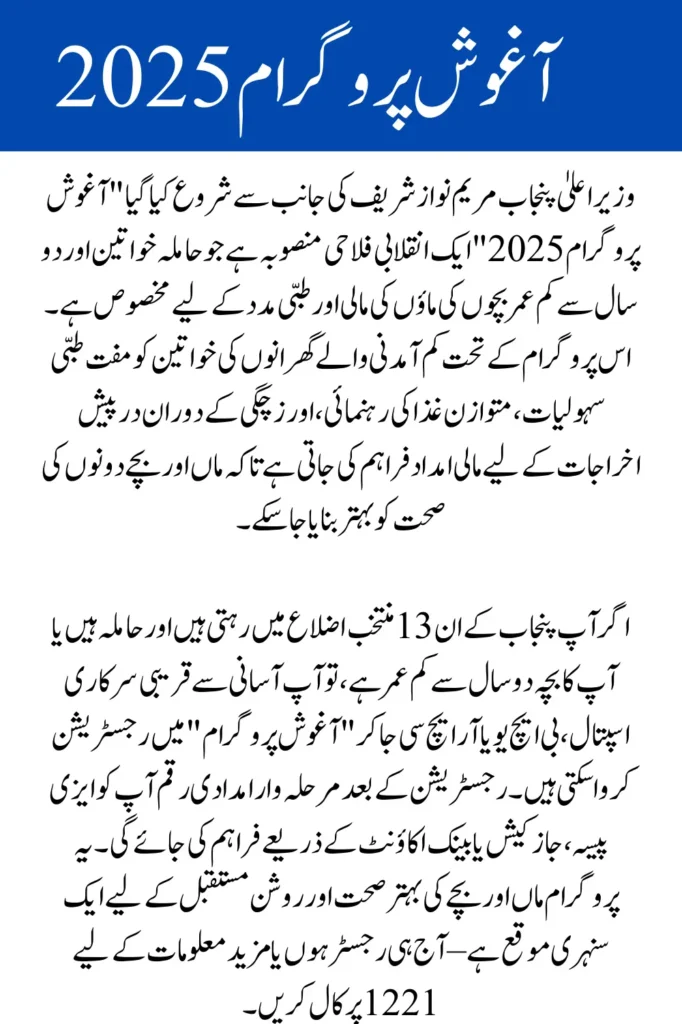 CM Punjab Aghosh Program 2025